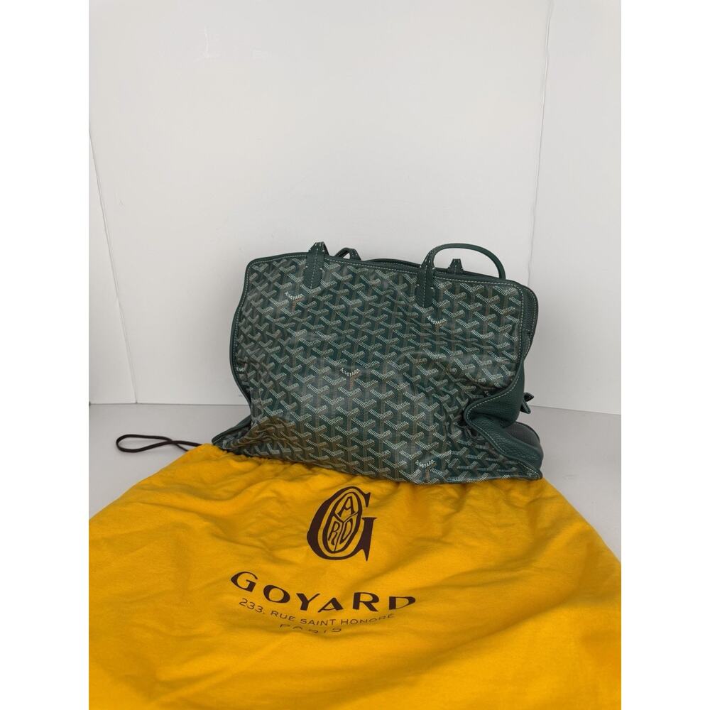 Goyard Sac Hardy PM Tote Bag in Green Goyardine Coated Canvas with Pouch E-8 - Picture 15 of 15